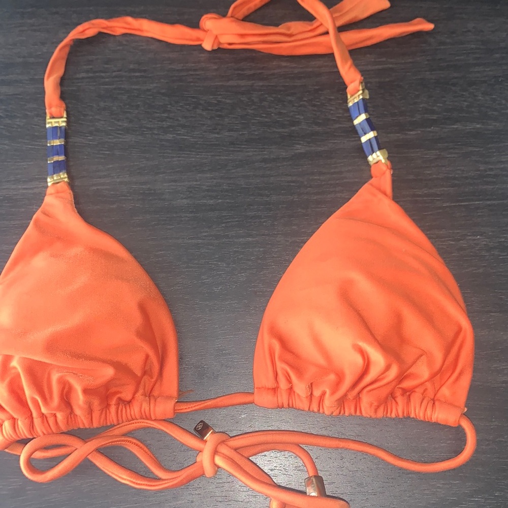 Orange bikini top